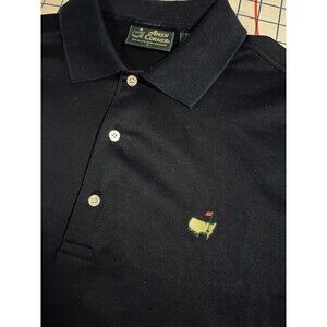 VINTAGE The Masters Amen Corner Golf Tournament Blue Polo Shirt LARGE Augusta